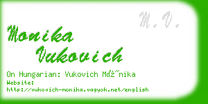 monika vukovich business card